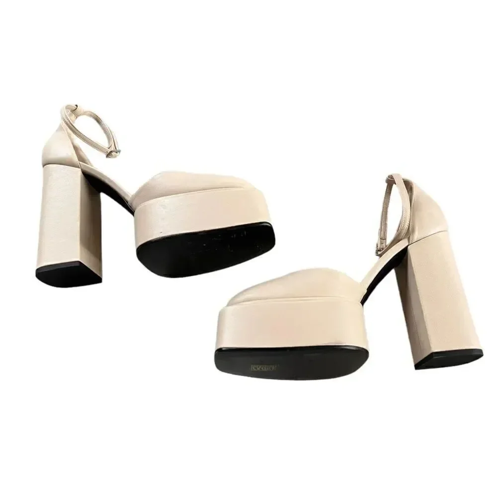3juin Ambra closed-toe platform leather sandals 10